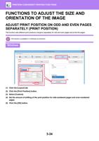 FUNCTIONS TO ADJUST THE SIZE AND ORIENTATION OF THE (Page 340 / 934) Sharp MX Printer Manual