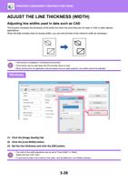 ADJUST THE LINE THICKNESS WIDTH Adjusting line widths (Page 344 / 934) Sharp MX Printer Manual