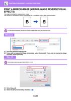 PRINT A MIRRORIMAGE MIRRORIMAGE REVERSEVISUAL EFFECTS (Page 346 / 934) Sharp MX Printer Manual