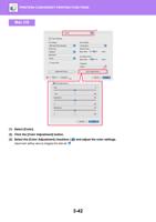 2 Click the Color Adjustment button 3 Select the Color (Page 348 / 934) Sharp MX Printer Manual