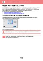 USER AUTHENTICATION User authentication restricts the (Page 35 / 934) Sharp MX Printer Manual