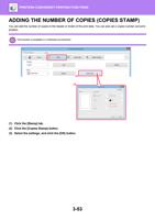 ADDING THE NUMBER OF COPIES COPIES STAMP You can add (Page 359 / 934) Sharp MX Printer Manual