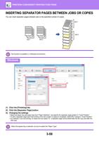 INSERTING SEPARATOR PAGES BETWEEN JOBS OR COPIES You (Page 364 / 934) Sharp MX Printer Manual