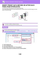INSERT PRESET DATA BEFORE OR AFTER EACH PAGE PAGE INTERLEAVE (Page 372 / 934) Sharp MX Printer Manual