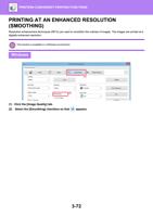 T AN ENHANCED RESOLUTION SMOOTHING Resolution enhancement (Page 378 / 934) Sharp MX Printer Manual