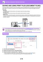 SAVING AND USING PRINT FILES DOCUMENT FILING This function (Page 381 / 934) Sharp MX Printer Manual