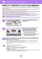 DIRECTLY PRINTING A FILE IN USB MEMORY Files in a USB (Page 387 / 934) Sharp MX Printer Manual