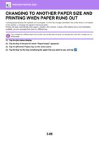 CHANGING TO ANOTHER PAPER SIZE AND PRINTING WHEN PAPER (Page 394 / 934) Sharp MX Printer Manual