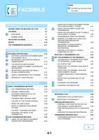 FACSIMILE Icons Functions you can use in Easy Fax mode (Page 403 / 934) Sharp MX Printer Manual