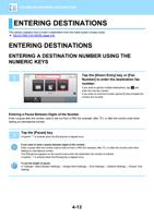 ENTERING DESTINATIONS ENTERING DESTINATIONS This section (Page 415 / 934) Sharp MX Printer Manual