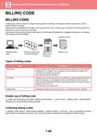 BILLING CODE BILLING CODE A billing code which is added (Page 43 / 934) Sharp MX Printer Manual