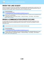 WHEN THE LINE IS BUSY If the line is busy when you (Page 430 / 934) Sharp MX Printer Manual