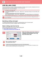 USE BILLING CODE If the use of billing code is enabled (Page 44 / 934) Sharp MX Printer Manual
