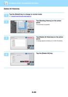 Delete All Histories 1 Tap the Detail key to change (Page 446 / 934) Sharp MX Printer Manual