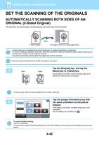 SET THE SCANNING OF THE ORIGINALS AUTOMATICALLY SCANNING (Page 447 / 934) Sharp MX Printer Manual