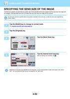 SEND SIZE OF THE IMAGE Tap this key to specify the (Page 454 / 934) Sharp MX Printer Manual