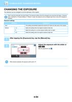 CHANGING THE EXPOSURE The exposure can be changed to (Page 456 / 934) Sharp MX Printer Manual