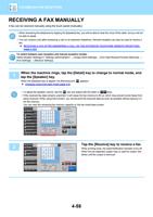 RECEIVING A FAX MANUALLY A fax can be received manually (Page 460 / 934) Sharp MX Printer Manual