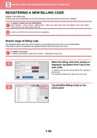 REGISTERING A NEW BILLING CODE Register a new billing (Page 47 / 934) Sharp MX Printer Manual