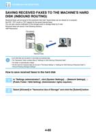 SAVING RECEIVED FAXES TO THE MACHINES HARD DISK INBOUND (Page 470 / 934) Sharp MX Printer Manual
