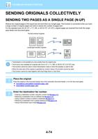 SENDING ORIGINALS COLLECTIVELY SENDING TWO PAGES AS (Page 476 / 934) Sharp MX Printer Manual