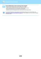 Tap the Start key to start scanning of the original (Page 490 / 934) Sharp MX Printer Manual