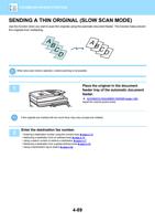 THIN ORIGINAL SLOW SCAN MODE Use this function when (Page 491 / 934) Sharp MX Printer Manual