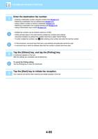 1 Entering a destination number using the numeric (Page 497 / 934) Sharp MX Printer Manual