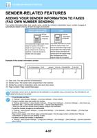 SENDERRELATED FEATURES ADDING YOUR SENDER INFORMATION (Page 499 / 934) Sharp MX Printer Manual
