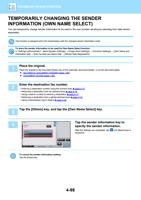 TEMPORARILY CHANGING THE SENDER INFORMATION OWN NAME (Page 500 / 934) Sharp MX Printer Manual