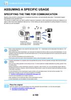 SSUMING A SPECIFIC USAGE SPECIFYING THE TIME FOR COMMUNICATION (Page 502 / 934) Sharp MX Printer Manual