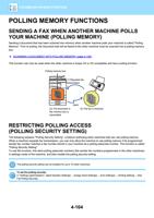 POLLING MEMORY FUNCTIONS SENDING A FAX WHEN ANOTHER (Page 506 / 934) Sharp MX Printer Manual