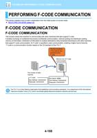 PERFORMING FCODE COMMUNICATION PERFORMING FCODE COMMUNICATION (Page 510 / 934) Sharp MX Printer Manual