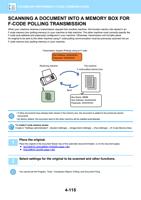 SCANNING A DOCUMENT INTO A MEMORY BOX FOR FCODE POLLING (Page 517 / 934) Sharp MX Printer Manual