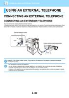 EXTERNAL TELEPHONE USING AN EXTERNAL TELEPHONE CONNECTING (Page 524 / 934) Sharp MX Printer Manual