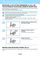 RECEIVING A FAX AFTER ANSWERING A CALL ON THE EXTENSION (Page 525 / 934) Sharp MX Printer Manual
