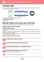 CLOUD LINK The Cloud Link function is used to connect (Page 53 / 934) Sharp MX Printer Manual