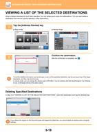 VIEWING A LIST OF THE SELECTED DESTINATIONS When multiple (Page 547 / 934) Sharp MX Printer Manual