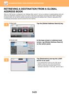 RETRIEVING A DESTINATION FROM A GLOBAL ADDRESS BOOK (Page 551 / 934) Sharp MX Printer Manual