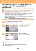 CHANGING THE SUBJECT FILE NAME REPLYTO AND BODY TEXT (Page 558 / 934) Sharp MX Printer Manual
