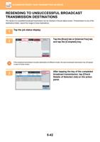 RESENDING TO UNSUCCESSFUL BROADCAST TRANSMISSION DESTINATIONS (Page 570 / 934) Sharp MX Printer Manual