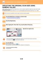 USING NUMERIC VALUES When scanning a nonstandard size (Page 576 / 934) Sharp MX Printer Manual