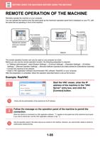 REMOTE OPERATION OF THE MACHINE Remotely operate the (Page 58 / 934) Sharp MX Printer Manual