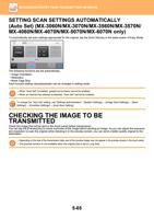 SETTING SCAN SETTINGS AUTOMATICALLY Auto Set MX3060NMX3070NMX3560NMX3570N (Page 593 / 934) Sharp MX Printer Manual