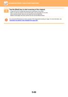 Tap the Start key to start scanning of the original (Page 596 / 934) Sharp MX Printer Manual