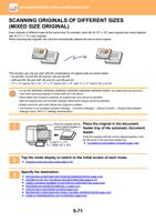 ORIGINALS OF DIFFERENT SIZES MIXED SIZE ORIGINAL Scan (Page 599 / 934) Sharp MX Printer Manual