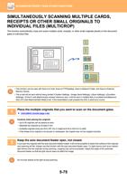 SIMULTANEOUSLY SCANNING MULTIPLE CARDS RECEIPTS OR (Page 603 / 934) Sharp MX Printer Manual