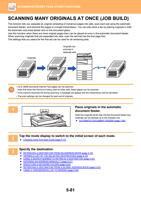 MANY ORIGINALS AT ONCE JOB BUILD This function lets (Page 609 / 934) Sharp MX Printer Manual
