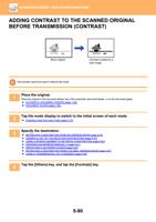DDING CONTRAST TO THE SCANNED ORIGINAL BEFORE TRANSMISSION (Page 618 / 934) Sharp MX Printer Manual