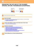 ENHANCING THE OUTLINE OF THE SCANNED ORIGINAL BEFORE (Page 620 / 934) Sharp MX Printer Manual